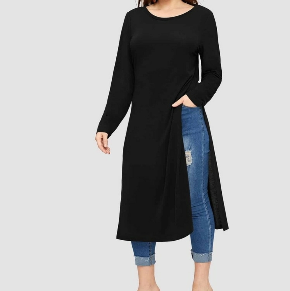 WANT TO BUY long sleeve double side split tunic
